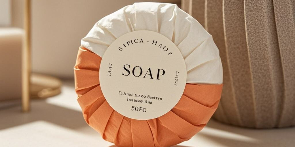 Custom hotel soap for guest bathroom and travel amenities