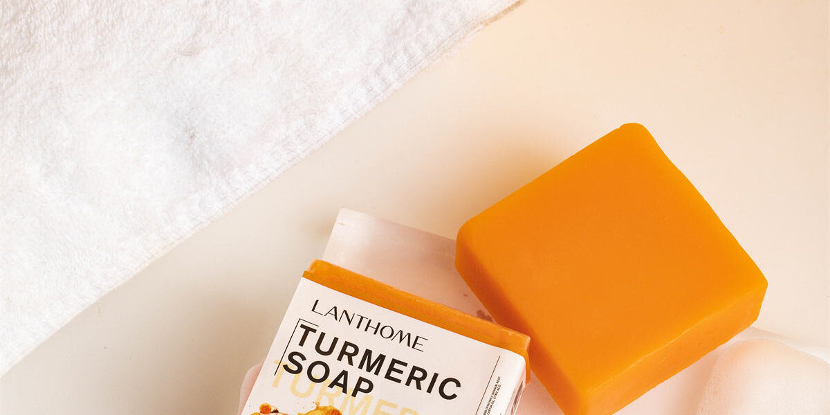 Organic handmade turmeric bar soap factory