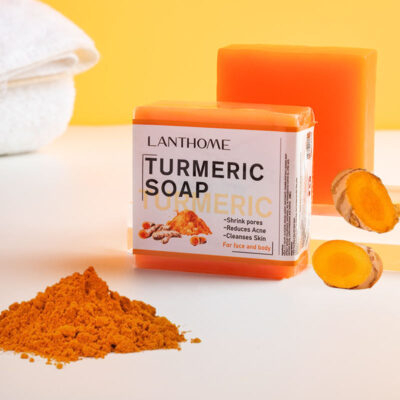 Organic handmade turmeric bar soap factory