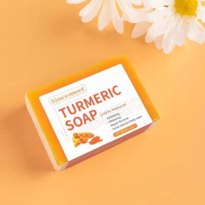 Organic handmade turmeric bar soap factory