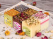 Floral handmade moisturizing bar soaps wholesale