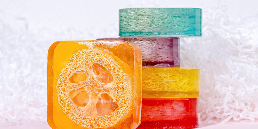 Custom natural exfoliating soap base for skincare