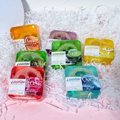 Custom natural exfoliating soap base for skincare