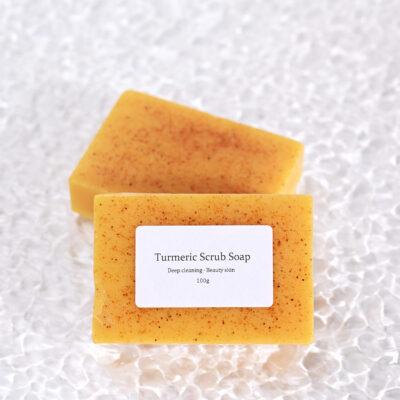 Custom organic turmeric handmade whitening bar soaps