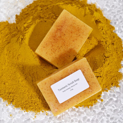 Custom organic turmeric handmade whitening bar soaps