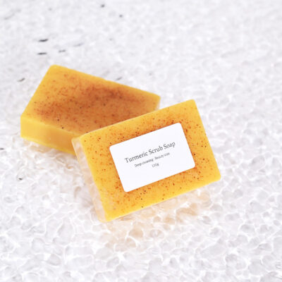 Custom organic turmeric handmade whitening bar soaps