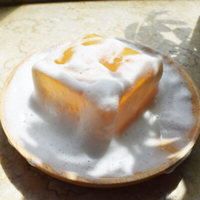 Bar soap for body and face cleansing with natural ingredients