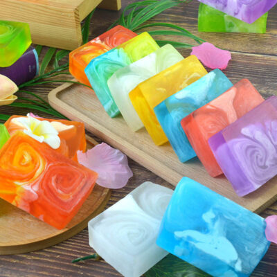 Handmade cleansing and whitening bath bar soap for skincare use