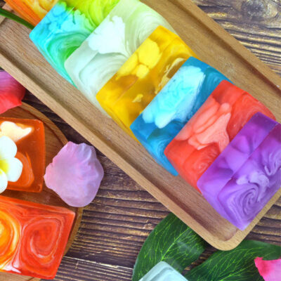 Handmade cleansing and whitening bath bar soap for skincare use