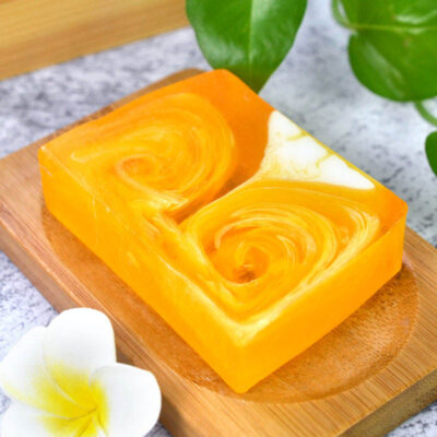 Handmade cleansing and whitening bath bar soap for skincare use