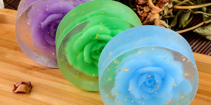 Handmade rose moisturizing bar soap for acne and anti-mite skincare