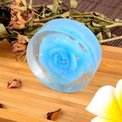 Handmade rose moisturizing bar soap for acne and anti-mite skincare