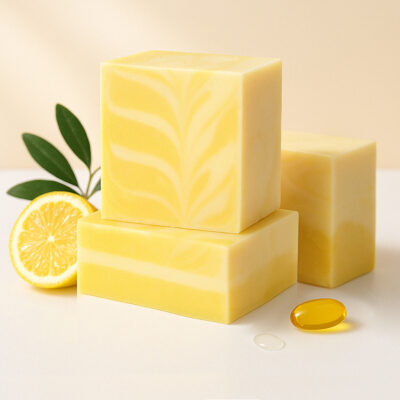 Natural herbal exfoliating bar soap for gentle skin renewal