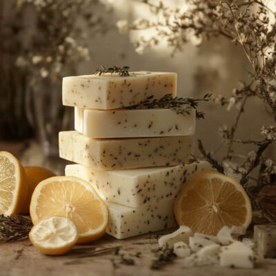 Whitening and moisturizing natural soap for skincare use