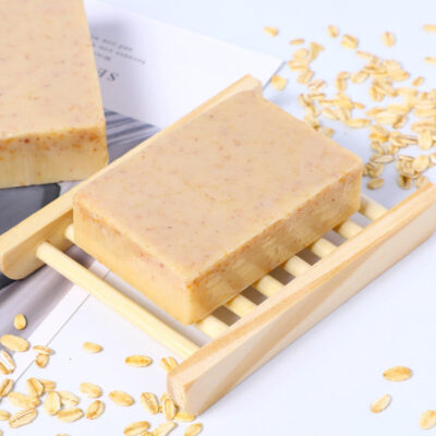 Whitening and moisturizing oatmeal bar soap for gentle skincare