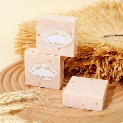 Organic rice milk natural soap for moisturizing and whitening skin