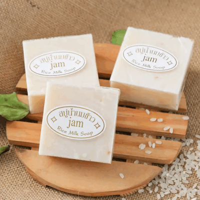 Organic rice milk natural soap for moisturizing and whitening skin