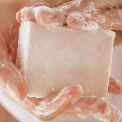 Cleansing organic whitening bar soap for bright and healthy skin