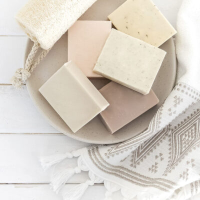 Cleansing organic whitening bar soap for bright and healthy skin