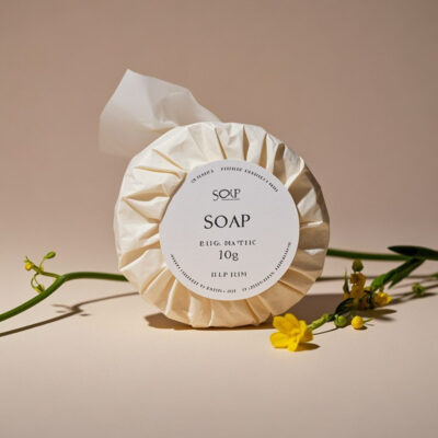 Luxury hotel soap with elegant packaging for hospitality use
