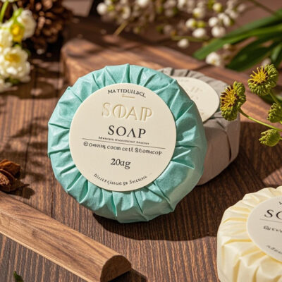Luxury hotel soap with elegant packaging for hospitality use