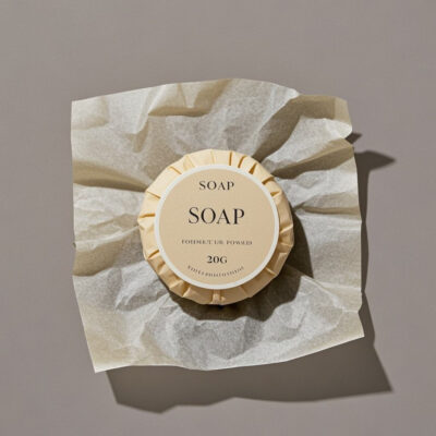 Luxury hotel soap with elegant packaging for hospitality use