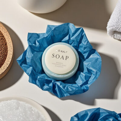 Fragrant travel hotel soap for bath and hospitality use